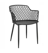 Krzesła - Simplet Krzesło Alva Arm black - miniaturka - grafika 1