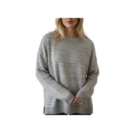 Swetry damskie - Sweter damski UnderColors of Benetton luźny krój szary z wełną-M/L - miniaturka - grafika 1