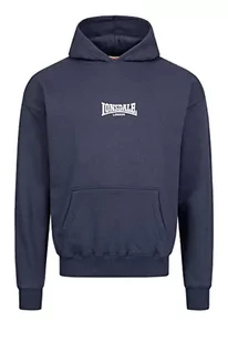Lonsdale Męska bluza z kapturem, granatowa/ecru, M - Bluzy męskie - miniaturka - grafika 1