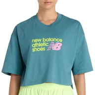 Koszulki sportowe damskie - Koszulka damska New Balance WT51908AAZ - niebieska - miniaturka - grafika 1