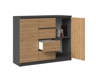 Emaga KOMODA 2D4S - ANTRACYT / DĄB ARTISAN - Komody Emaga KOMODA 2D4S - ANTRACYT / DĄB ARTISAN - Komody - miniaturka - grafika 4