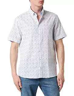 Koszule męskie - bugatti Męska koszula 9450-38341 z kołnierzykiem zapinanym na guziki, biała-10, regularna, biały-10, S - grafika 1