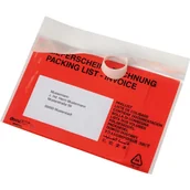 Koperty - Koperta kurierska C5 (250 sztuk) przezroczysta czerwona ikk240165bred EMERSON - miniaturka - grafika 1