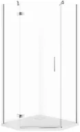 Kabiny prysznicowe - Cersanit SET C517 KABINA PIĘCIOKĄTNA CITY LEWA CHROM 80X80X195+TAKO SLIM WIR - miniaturka - grafika 1