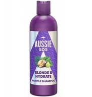 Szampony do włosów - Aussie SOS Blonde Hydrate fioletowy szampon tonujący do włosów blond 300 ml - miniaturka - grafika 1