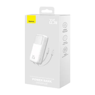 Powerbank Baseus Comet 20000mAh, USB do USB-C, 22.5W (biały) - Powerbanki - miniaturka - grafika 8