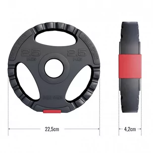 Obciążenie winylowe 2,5 kg z uchwytami 51 mm - Obciążenia - miniaturka - grafika 1