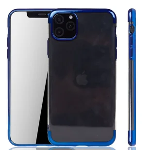 Etui na telefon komórkowy Apple iPhone 11 Pro Max Blue - Clear - TPU Silicone Case Backcover w kolorze Transparent Blue - Etui i futerały do telefonów - miniaturka - grafika 1