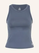 Koszulki i topy damskie - Under Armour Tank Top Motion High Neck blau - miniaturka - grafika 1