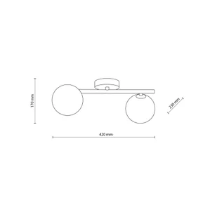 Dwupunktowa lampa sufitowa ciemne klosze TK 6854 z serii ESTERA BLACK - Lampy sufitowe - miniaturka - grafika 3