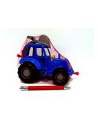 Samochody i pojazdy dla dzieci - Polesie 84873 Traktor-koparka Majster niebieski w siatce - miniaturka - grafika 1