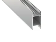 Akcesoria do oświetlenia - Profil aluminiowy DULIO do taśm LED - Srebrny anodowany - 1m - miniaturka - grafika 1