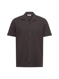 Tom Tailor Denim Męska koszulka rekreacyjna z krótkim rękawem Mężczyźni Comfort Fit Bawełna szary wypukły wzór tkaniny, S - Koszulki męskie - miniaturka - grafika 1