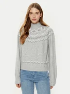 Swetry damskie - Guess Sweter W4PR0Z Z3LQ0 Szary Regular Fit - miniaturka - grafika 1