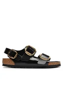 Sandały damskie - Birkenstock Sandały Milano Big Buckle 1024211 Czarny - miniaturka - grafika 1