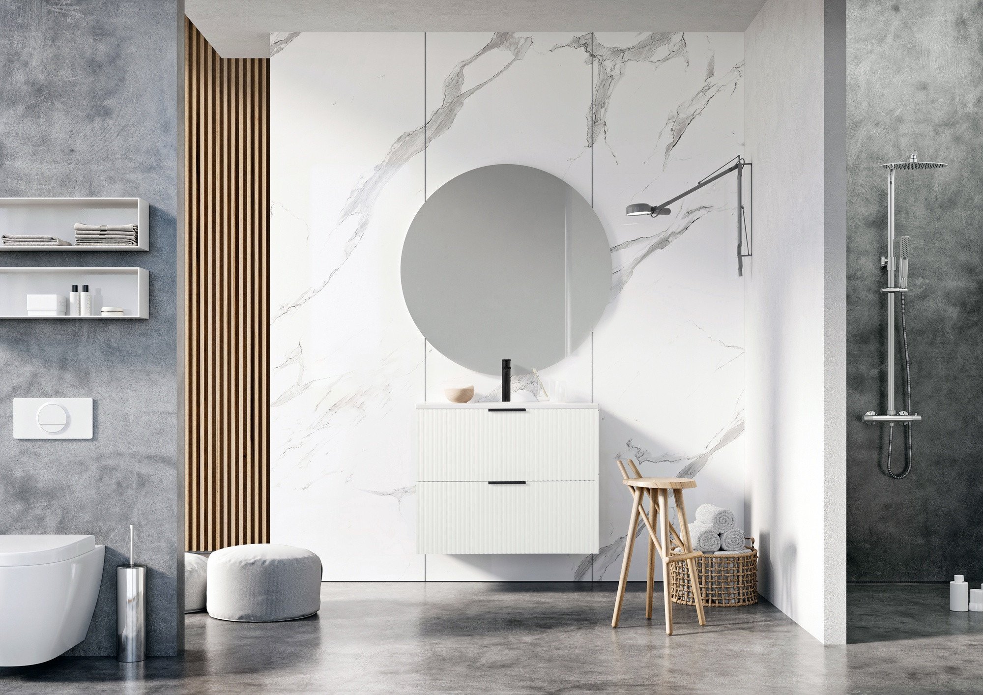 UNIT DECO MASTERJERO 60 2DR WHITE MATT