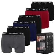 Majtki męskie - TOP SECRET Bokserki Męskie Bawełniane 6pak Rozmiar XXL - miniaturka - grafika 1