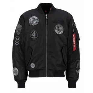 Kurtka Alpha Industries MA-1 Patch 138104 515 - Czarna 3XL - Odzież taktyczna i umundurowanie - miniaturka - grafika 1