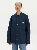 Koszule damskie - Lee Koszula jeansowa Workwear 112349344 Granatowy Loose Fit - miniaturka - grafika 1
