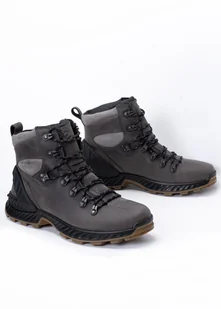 Buty trekkingowe męskie szare ECCO EXOHIKE M MID HM - Buty trekkingowe męskie - miniaturka - grafika 1