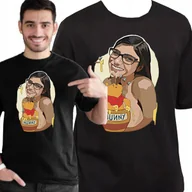 Koszulki męskie - Śmieszna Koszulka Z Nadrukiem Mia Khalifa Kubuś Miód S 3446 Czarna - miniaturka - grafika 1