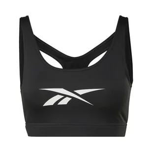 Damski Stanik sportowy REEBOK WOR NEW BIG LOGO BRA HH8079 – Czarny - Biustonosze - miniaturka - grafika 1