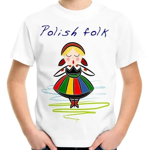 Koszulka Polish Folk Folkowa dziecięca - Moda i Uroda OUTLET - miniaturka - grafika 1