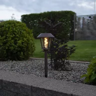 Lampy ogrodowe - Solarna lampa cokołowa LED Fergus kształt latarni - miniaturka - grafika 1