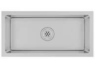 Zlewozmywaki - Elior Podłużny srebrny zlew kuchenny Z9-N02 - miniaturka - grafika 1