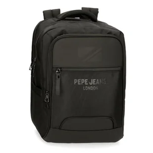 Pepe Jeans Bromley, plecaki, plecaki kabinowe, torby na ramię Joumma Bags, poliester, różne rozmiary, czarny, zielony, czerwony, szary, poliester., Czarny (Black), Talla única, Potrójny plecak - Plecaki - miniaturka - grafika 1