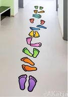 Dekoracje domu - STOPKI DO SKAKANIA- naklejki antypoślizgowe na podłogę - miniaturka - grafika 1