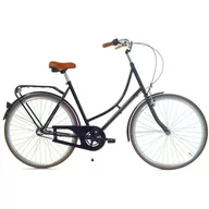 Rowery - Dallas Bike Holland City 3spd 28 cali Damski Czarny z brązem - miniaturka - grafika 1