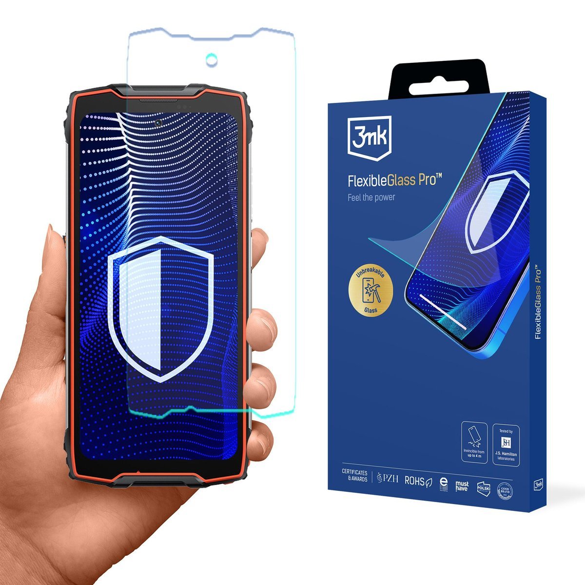 Szkło hybrydowe na ekran do Blackview BV9300 Pro - 3mk FlexibleGlass Pro