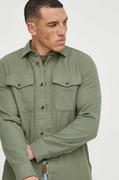Koszule męskie - G-Star Raw koszula bawełniana męska kolor zielony regular z kołnierzykiem klasycznym - miniaturka - grafika 1