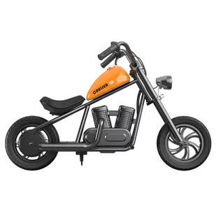 Motocykl Elektryczny dla Dzieci Hyper GOGO Cruiser 12, Opony 12 Cali, Silnik 160W, Bateria 21,9V 5,2Ah - Pomarańczowy - Motocykle - miniaturka - grafika 3