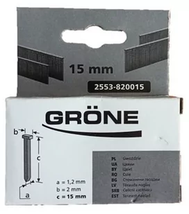 Gwoździe do gwoździarek 15 mm 1000 szt. - Gwoździarki i zszywacze - miniaturka - grafika 1