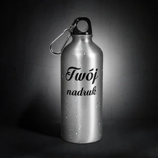 Bidon turystyczny srebrny 500 ml z Twoim nadrukiem - Butelki termiczne - miniaturka - grafika 1
