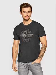 Koszulki męskie - Alpha Industries T-Shirt Olidye 118513 Czarny Regular Fit - grafika 1
