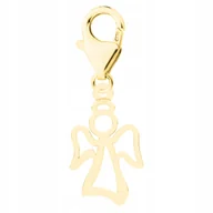 Wisiorki - Zawieszka złota wisząca Aniołek srebro 925 - miniaturka - grafika 1