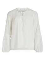 Bluzki damskie - Vila Damska bluzka VIEDEE L/S TOP/SU-NOOS, Snow White, 42, Snow White, 42 - miniaturka - grafika 1