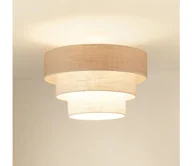 Lampy sufitowe - Brilagi - Żyrandol natynkowy ALASKA LUNETA 1xE27/15W/230V śr. 45 cm szary/kremowy - miniaturka - grafika 1