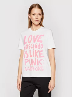 Koszulki i topy damskie - Love Moschino T-Shirt W4H0610M 3876 Biały Regular Fit - grafika 1