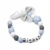 Akcesoria do smoczków - Silikonowa zawieszka z imieniem MIKOŁAJ dla niego - miniaturka - grafika 1