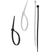 Inne mocowania - Nylonowe opaski zaciskowe czarne 7,6 x 370 mm 100 sztuk - miniaturka - grafika 1