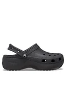 Klapki i japonki damskie - Crocs Klapki Classic Platform Glitter Clog W 207241 Czarny - miniaturka - grafika 1