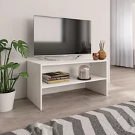 Szafki RTV - vidaXL Szafka pod TV, biała, 80 x 40 x 40 cm, płyta wiórowa - miniaturka - grafika 1