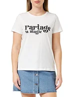 Koszulki i topy damskie - ICHI T-shirt damski, 114201/Cloud Dancer, M - miniaturka - grafika 1
