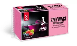 Zmywaki Profilowane Az O Zapachu Owocowym 3 szt. - Ściereczki, gąbki, czyściki - miniaturka - grafika 1