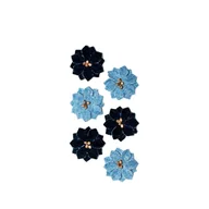 Scrapbooking - Kwiaty jeans, 6 szt. Marine - miniaturka - grafika 1