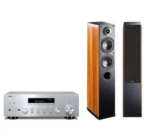 Yamaha R-N600A (srebrny), Indiana Line Nota 550 X (orzech) - Zestawy stereo - miniaturka - grafika 1